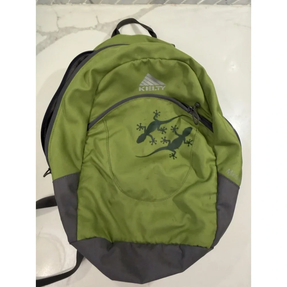Kelty Minnow Kids Backpack Green Hiking Camping Gecko Light back to School